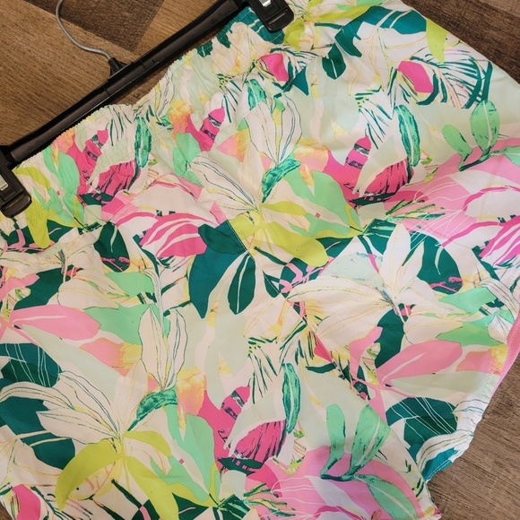 Athletic Works Pink and Yellow Tropical Print Shorts - Picture 4 of 8